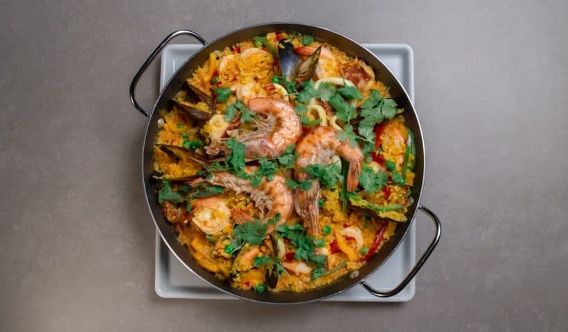 black cooking pan on stove