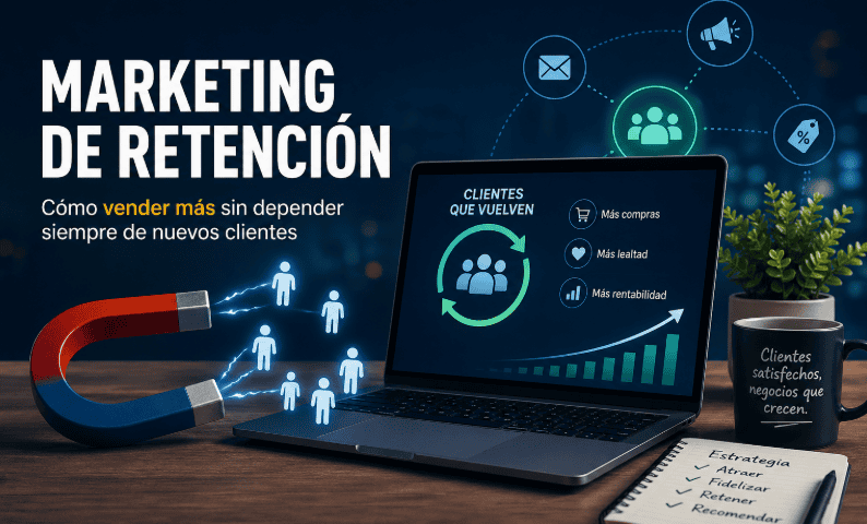 Ilustración sobre marketing de retención para vender más a clientes existentes