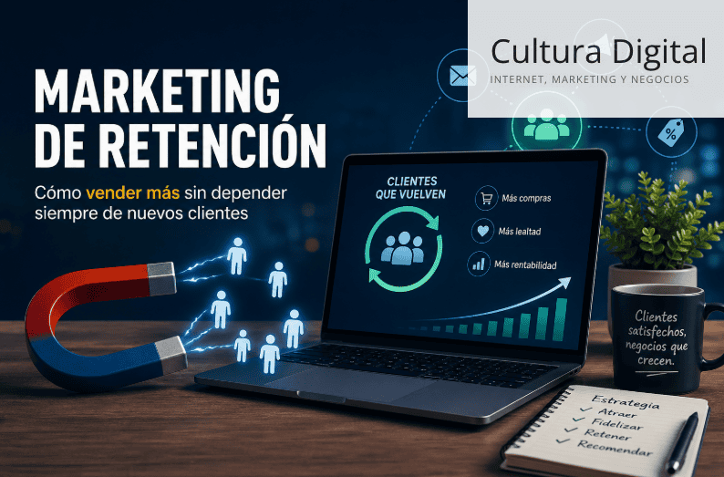 Ilustración sobre marketing de retención para vender más a clientes existentes