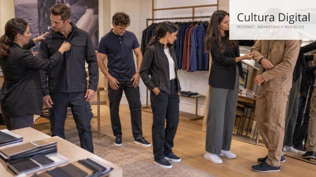 Prueba de tallas y comodidad de ropa de trabajo