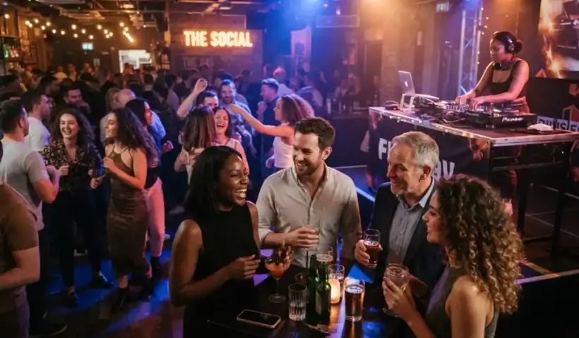 Selección de mocktails y cócteles sin alcohol servidos en una barra para eventos