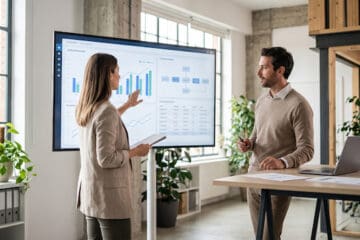 Equipo de una pyme analizando un sistema de gestión empresarial